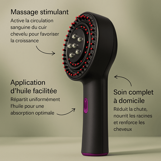 Brosse Rechargeable pour Cuir Chevelu – Massage & Application d’Huile
